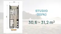 Layout thiết kế căn hộ Studio, diện tích 30,6m2 – 31,2m2 dự án Blanca City Sun Group Layout thiết kế căn hộ Studio, diện tích 30,6m2 - 31,2m2 dự án Blanca City Sun Group